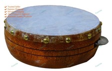 Khanjeera Hand Drum Drums / Percussion Dhapli Goat Skin Cover Wood Pro Khamak
