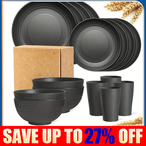 Black picnic camping set - camping,