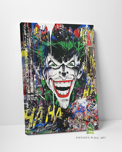 Joker graffiti canvas art - graffiti,
