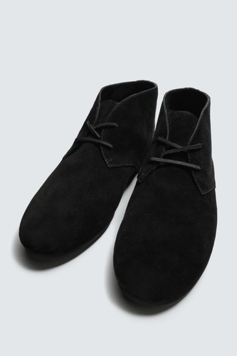 Derby black suede leather - derby,