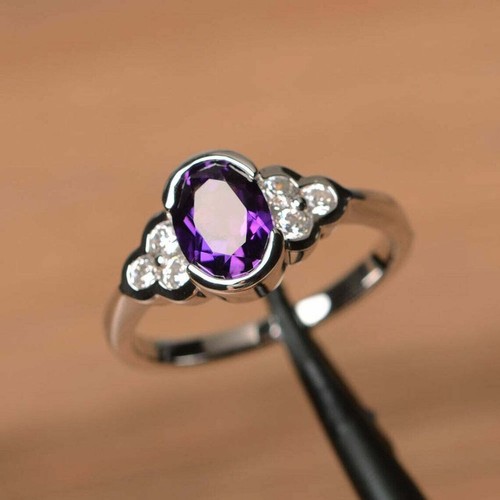 14k white gold finish oval - 14k,