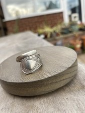 Engraved shield spoon ring - engraved,