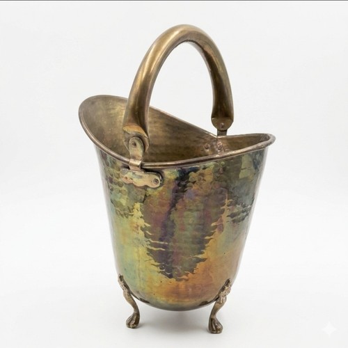 Brass coal scuttle bucket - scuttle,