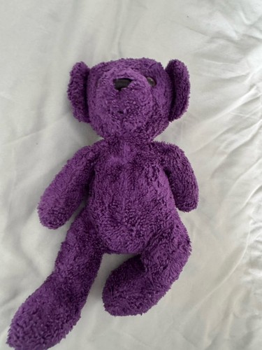 Purple teddy bear - bear, plush