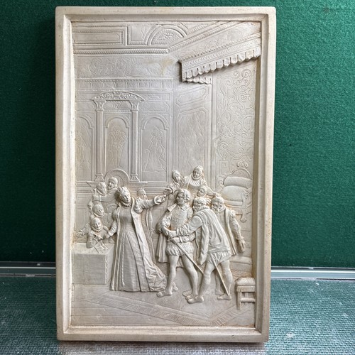 Plaster bas relief wall - plaster,