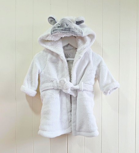 Unisex white hooded plush - f&f,
