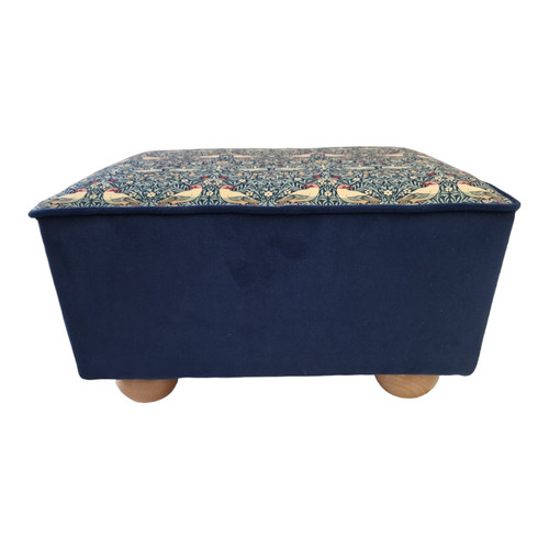 William morris navy birds - william,