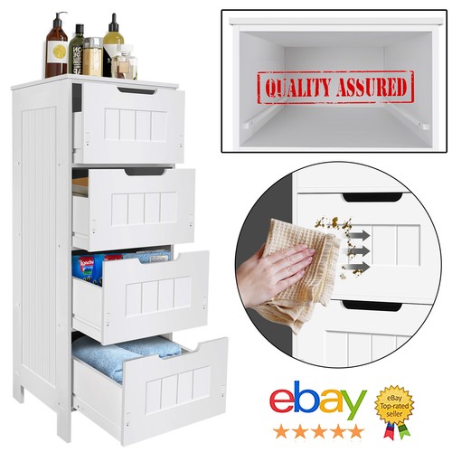 Bathroom drawers white 4 - drawers, |