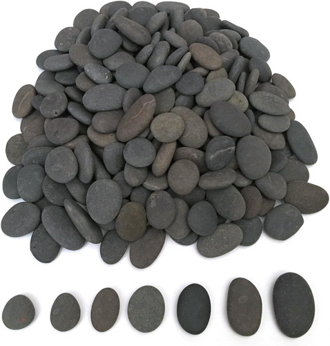 800g grey pebbles gravel - grey, gravel,flat