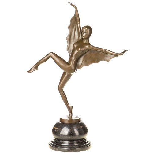 Bronze sculpture dancer - , on