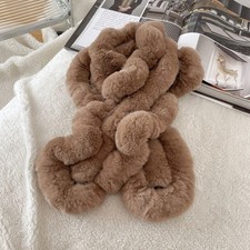 100% Real Rex Rabbit Fur Scarf