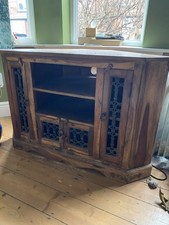 Solid Sheesham Wood Corner TV