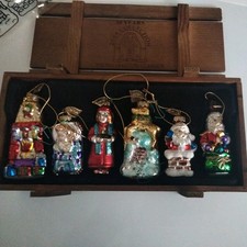 Thomas Pacconi Christmas Glass Ornament Set-2004-30 Year Collection Night Before