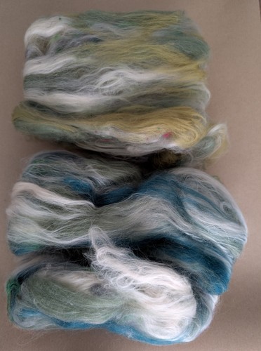 Fibre batts for spinning art - fibre,
