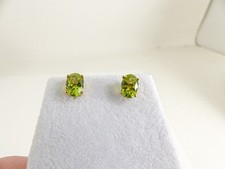9ct Gold Peridot Earrings Studs Green Butterfly with gift box