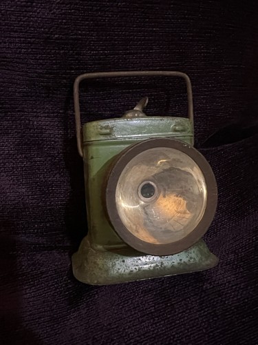 Vintage bicycle lamp green - vintage,