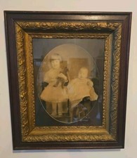 ANTIQUE Charcoal Portrait Of 2