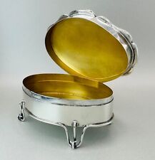 Antique Solid Silver Ring Box
