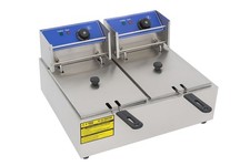 Dual deep fat fryer with 2
