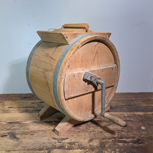 Antique wooden barrel butter - antique,