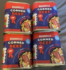 4 tin x 340g Corned Beef - High Quality Foods - BRAMWELLS  Tin free p&p