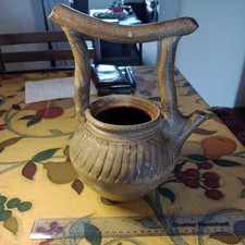 Bridget Duxbury, Bonallack,  Large Brutalist Teapot Planter 1990 signed MARTYN.