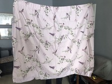Pair Lined Curtains  Dunelm  Birds  Pink/Lilac  168cm width X 137cm drop.