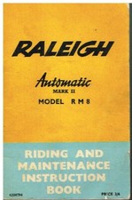 RALEIGH AUTOMATIC MkII RM8 MOPED ORIGINAL 1965 OWNERS INSTRUCTION HANDBOOK