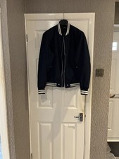Diesel Bomber Jacket L Men's Navy/ White Jacket