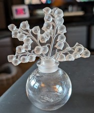Lalique Clairefontaine Lily of the Valley Signed Perfume Bottle