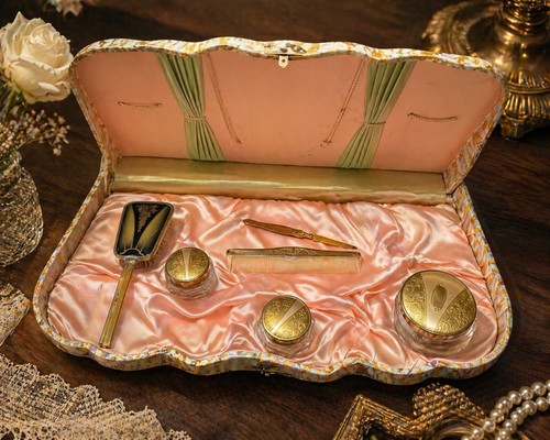 Antique french vanity - french, gold