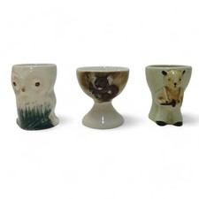 3 x Vintage Animal Egg Cups Including Koala, Owl & Sooty Decorative Collectables