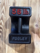 Pooley Vintage Antique Cast Iron Weight 56lb Door stop, Gazebo, tent parasol