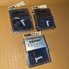 Vintage Tonar Diamond Turntable Stylus Phonograph Needles - No 442 x3.