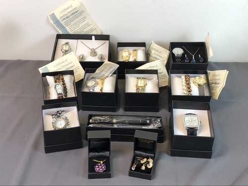 Ladies watch sets gold - 9,