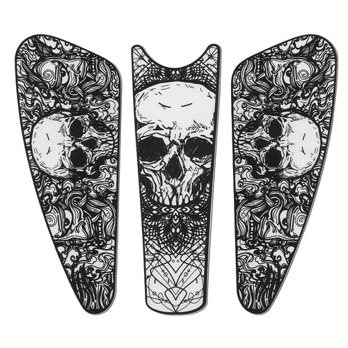 Blood skull motorcycle sticker - blood,