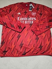 Adidas Arsenal Pre-Match Warm Top Size XL RRP £90 Red Aeroready