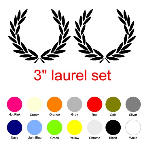 Laurels vinyl stickers - 3",