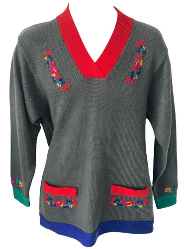 Vintage granny jumper festival - jumper,