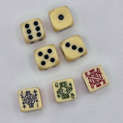 Vintage poker dice set - vintage,