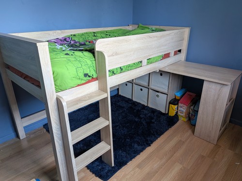 Next mid sleeper bed with - sleeper, desk