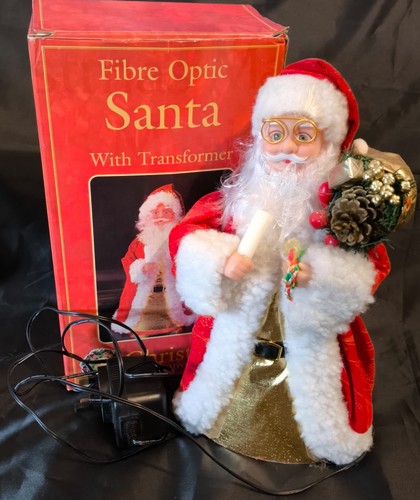 Vintage fibre optic santa - fibre,