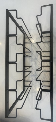 Black metal wine glass rack - metal,