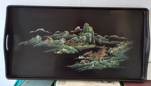 Vintage chinese lacquered wood - vintage,