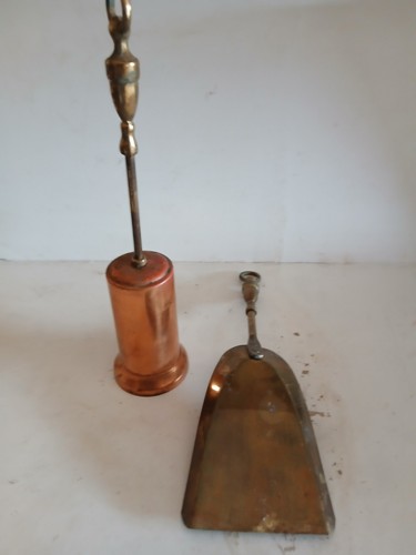 Vintage solid brass fire - solid,