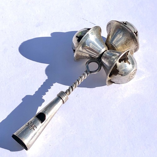 Antique childs rattle - 3.5",