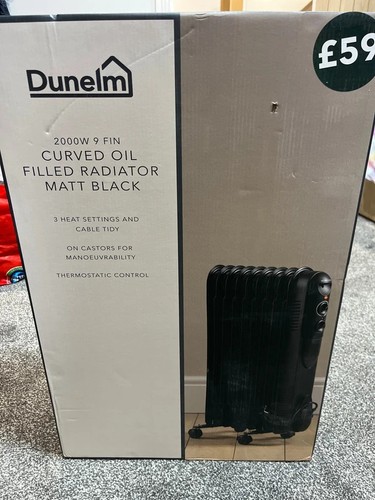 Curved oil filled - filled, radiator