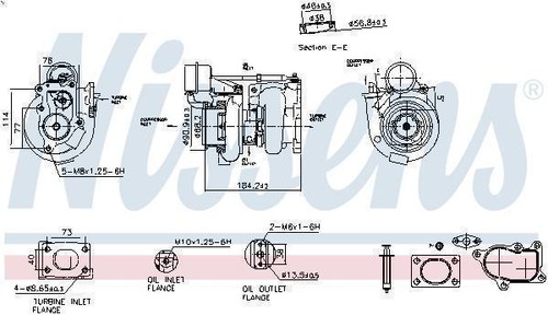 Turbocharger nissens 93724 - turbocharger, for