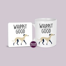 Whippet good mug coaster - good,