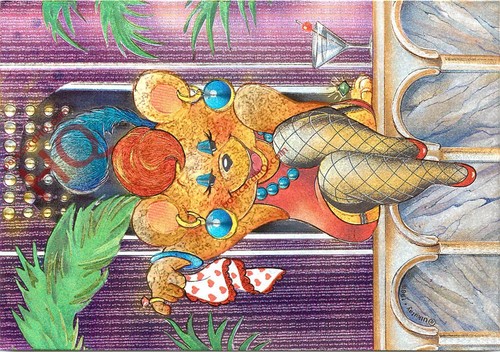 Picture postcard honey bear - picture,